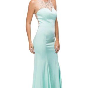 SWEETHEART NECK WITH SHEER AND BEADED TOP AND BACK